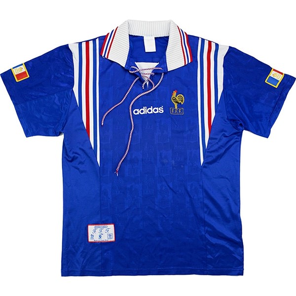 Tailandia Camiseta Francia Primera Equipación Retro 1996 Azul